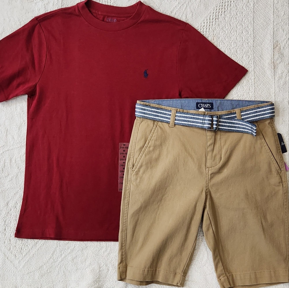 🆕️ Polo Ralph Lauren Tee * Chaps Short - Picture 4 of 4